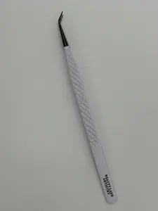 45° Long Isolation Tweezer - Precision Fiber Tweezer for Lash Artists with Angled Tip & Extra Length for Comfort