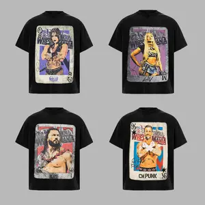 [COLLECTION] WWE WrestleMania Card Retro Unisex T-Shirt, WWE WrestleMania 42 100% Heavy Cotton Oversized Unisex Wrestling Merch, Soft Cotton Streetwear Clothes, Unisex Wrestling Apparel, Gift for Boxing Fans,Gift for Wrestling Fans