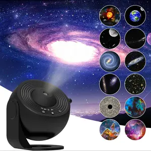 360 Degree Rotating Star Projector Night Light, Adjustable Timer Knob, Original Bedroom Lamp, Home Living Room Decoration, Decorative Lights