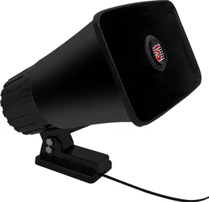 5 CORE 8 Inch PA Horn 250W Loud Speaker Bull Horn Loud Audio 8Ohm All Weather Indoor Outdoor Use Bracket and Hardware Included - HW 508 BLK