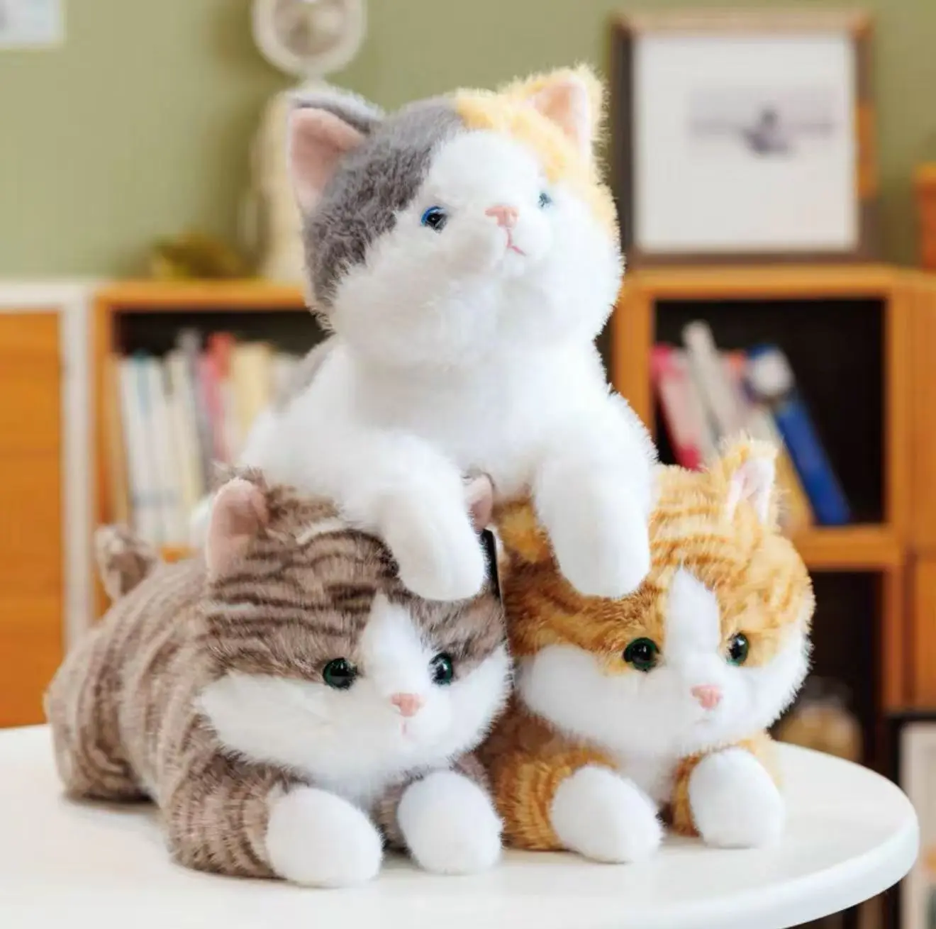 Cute Chubby Cat Plush Toy – Soft Stuffed Kitten Doll for Home Decor & Gifts