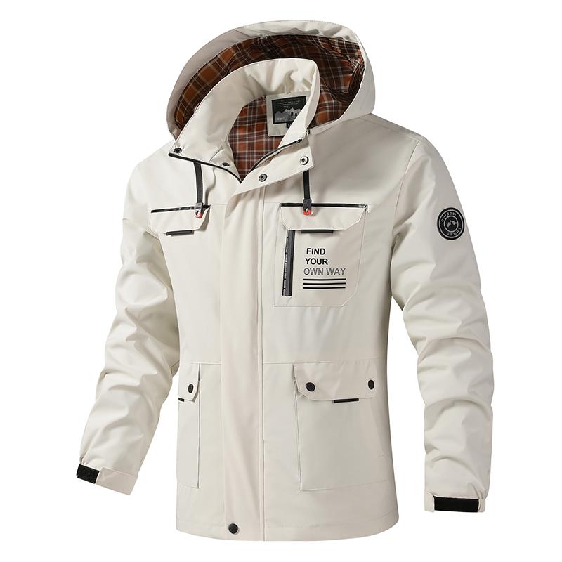 Men's lightweight foldable outdoor windproof, waterproof and fluffy hooded jacket, suitable for running, travel and leisure occasions, with good air permeability. It is a must-have outdoor jacket in autumn and winter