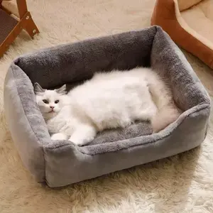 Cozy Plush Pet Sofa Bed for Cats & Small Dogs – Soft Breathable Warm Nest