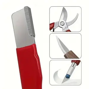 FAOGO Professional Kitchen Knife & Portable Garden Scissors Sharpener. Precision Edge Hand Blade Grinding Stone Tool. Compact Multi-Purpose Pruning Shears Cutter & Home Sharpening Gadget (Random Color).
