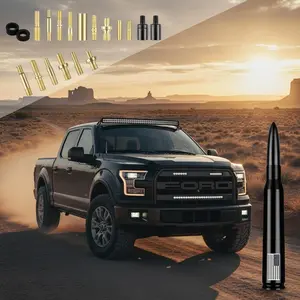 American Flag Bullet Car Antenna Replacement | Truck & SUV Exterior Decoration (Black)