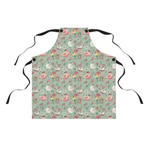 Funky Chicken Apron, Colorful Cooking Apron, Fun Animal Print Kitchen Apron, Cute Gift for Chicken Lovers
