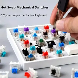 Keyboard Switch Replacement 3 Pin Mechanical Keyboards, Clicky & Accurate Typing, Dustproof Design, Ideal for Gaming & LED Keyboards