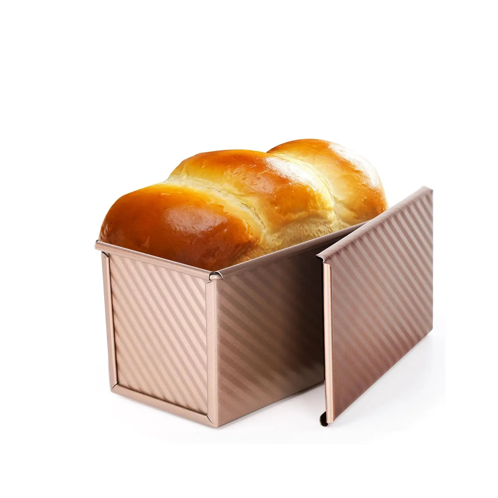 Loaf Pan with Lid, 1 Pack Non-Stick 1 Lb Carbon Steel Bread Toast Box, Baking Cake Mold with Cover Bakeware, Bakery Molds for Homemade Bread Oven Baking, Nonstick Baking Mold, Loaf Pans for Baking Bread