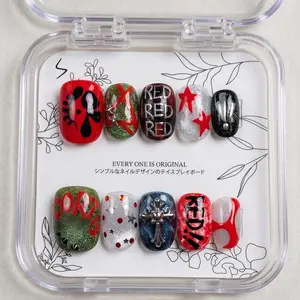 CORTIS 'REDRED' Fan Merchandise Handmade Nail Stickers | Full Set, Reusable, Kpop Fan Support Gift, Y2K Aesthetics, Gel X, Handmade Nail Art Kit Nail Box summervibes☀️