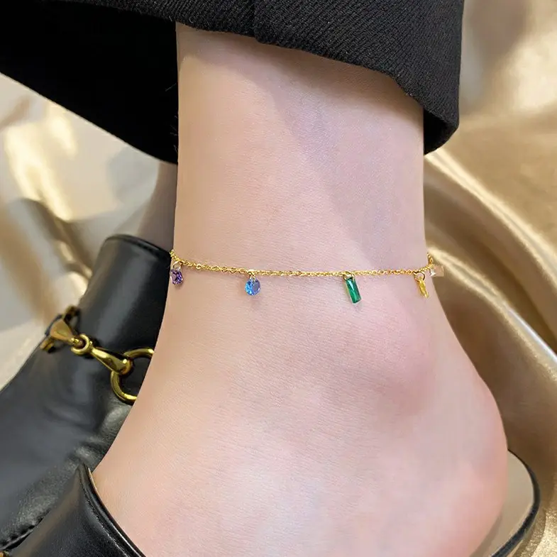 Colorful Zirconium Stone, Gold Color