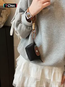 Fashion Mini Coin Purse Tote Bag Keychain Small Change Purse Key Pouch Cute Zipper Wristlet Wallets Accessories for Handbags