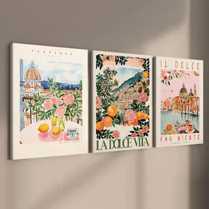 Wooden Framed Canvas Painting, 3 Counts Poster, Fashion Art Wall Decoration, Home Decoration Poster, Office and Bedroom Wall Decor, Vintage Wall Art