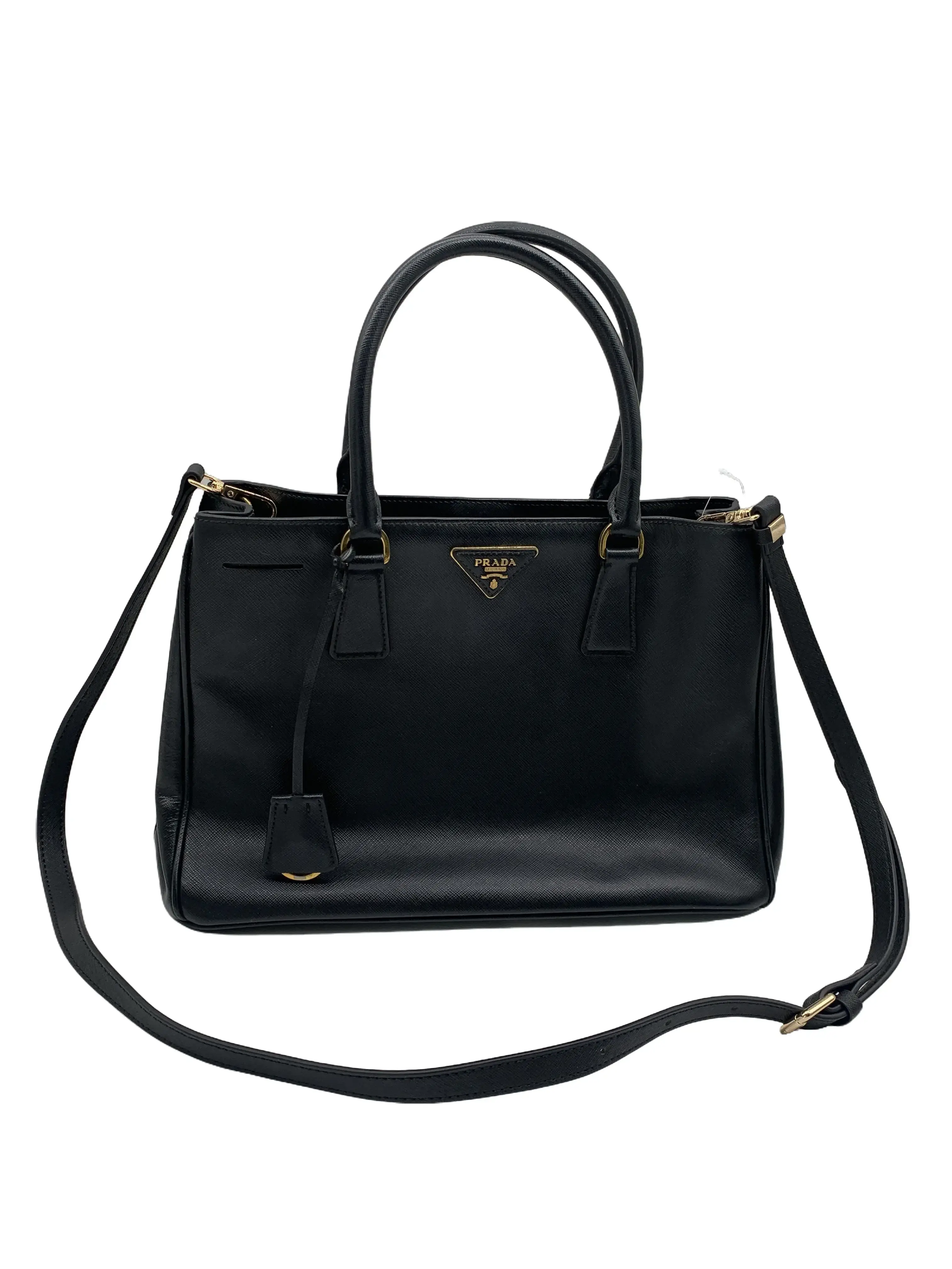 Pre-owned PRADA Black Galleria Handbag/WJ08105938/5938