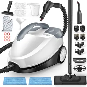 Phueut 1800W High-Pressure Steam Cleaner with 1.5L Tank & 28 Attachments for Home Multipurpose Floor Cleaning Chemical-Free Heavy-Duty Steamer