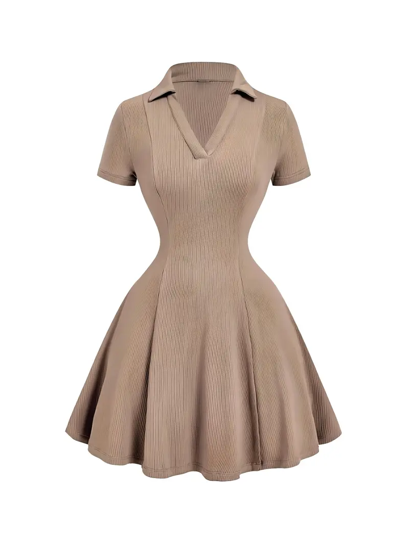 brown retro dress Retro Brown Layered Dress main image 1