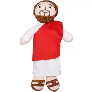 Jesus Plush Doll 13"✝️ Soft Stuffed Jesus Toy| Christian Faith Gift for Easter, Christmas & Kids (Red Robe)