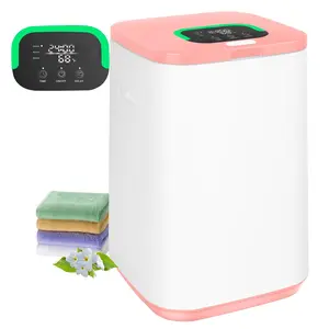 Towel Warmer for Bathroom, 23L Large Towel Warmers, Heated Towel Warmer Bucket with LED Display, 3 Heating Modes, 20/40/60 Min, Auto Shut Off, Child Lock, for Spa, Pink