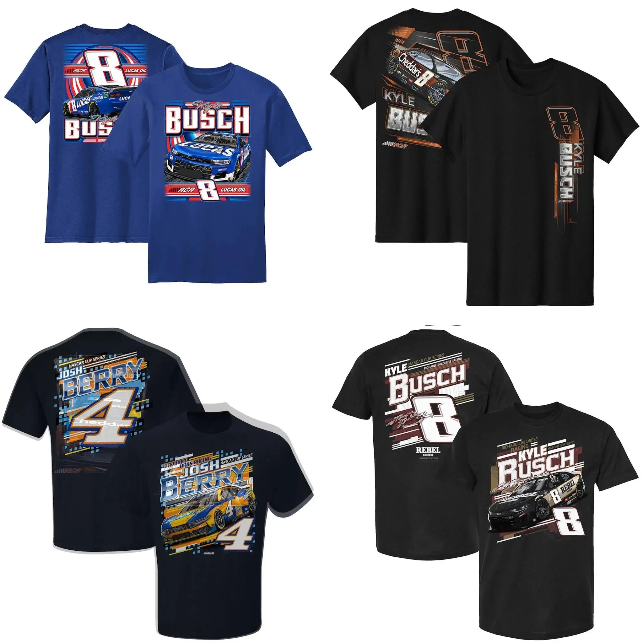 [Sale Up To 50%] Unisex Kyle Busch 8 Motor Sports Racing Men's Athletic Lightweight Cotton Classic Short Sleeve Crewneck T-Shirt Tee Shirt