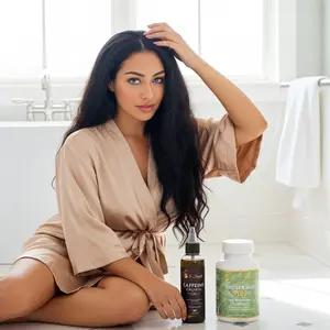 S-Secrets Caffeine Hair Growth Oil & Biotin 5000mcg Bundle - Complete Haircare System for Thicker Stronger Hair, Skin & Nails Support - Daily
