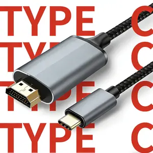 Funmiu USB C to HDMI Cable 6FT for iPhone 17/16/15 Pro/Pro Max iPad Pro MacBook Pro iMac Pro Mac Mini with 4K High-Speed Display Sync Video Sound Plug Play - Port