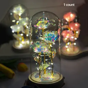 Graduation Teacher Appreciation Gift Box, Creative Light Up Rose Flower Set with LED Light, Home Decor, Colorful Lights, Perfect for Gifts