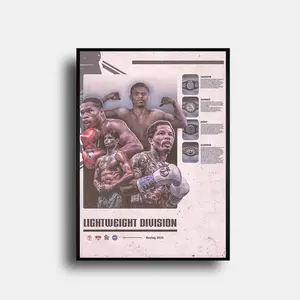 Lightweight Division Poster Boxing Wall Art Wall Decor