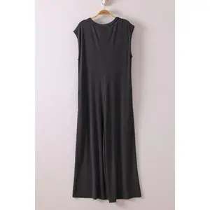 Striped Knit Button Down Jumpsuit