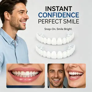 [3PC]Silicone Snap-On Whitening Covers for Moldable & Invisible Teeth Covers for Quick Instant Bright Smile Instant Visual Upgrade & Easy Shape Customization