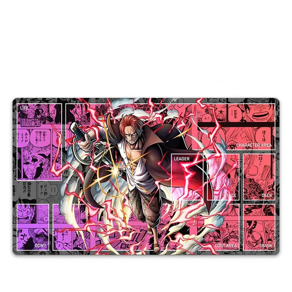 O-P Playing Shanks Trading Card Game Playmat, Desk Mat Anime Mousepad Game Pad