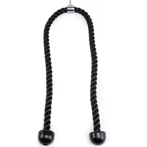 Double Length Tricep Pull Down Rope - 55 Inches Attachment for Cable Machine - Heavy Duty Long Tricep Pull Down Rope - 4 Feet 7 Inch