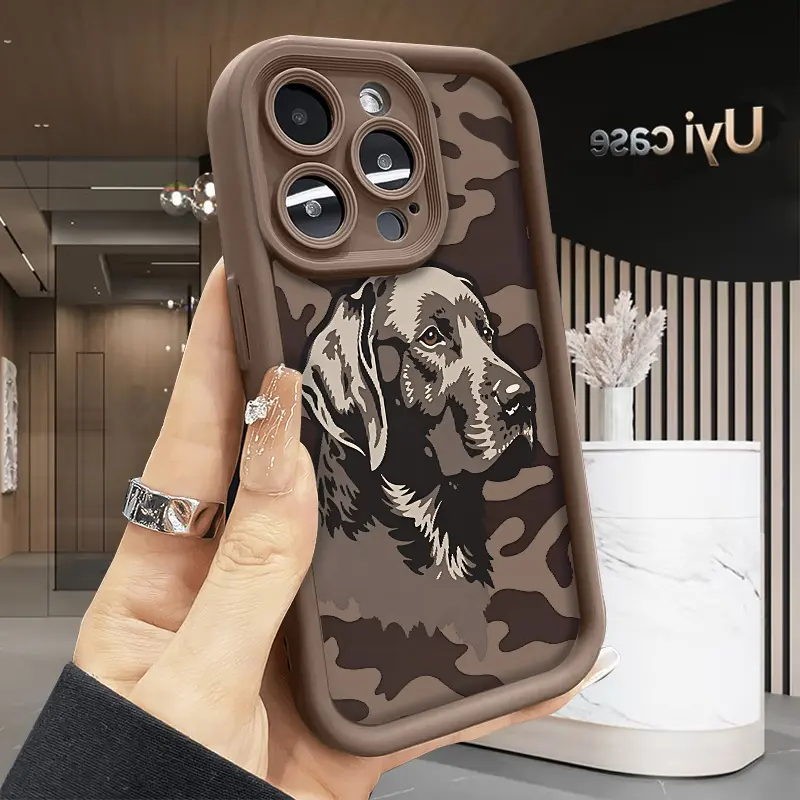 Labrador Silicone Phone Case, Shockproof Drop Protection Rugged Durable Cover with Anti-Scratch Festive Design for iPhone 17 Air/16 Pro Max/15 Plus/14/13/12/11/X - Mobile Phone Accessories, Casing, Protector, Smartphone, Handheld
