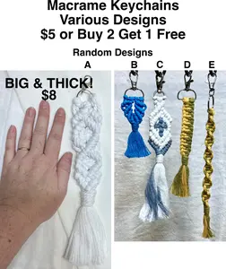 Macramé Keychains (Misc. Styles) – Buy 2, Get 1 Free! 🎁