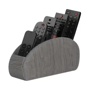 Faux leather remote control organizer, TV remote control organizer box, elegant room decoration, home kitchen, bathroom and bedroom storage products.