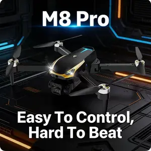 Aerial Drone M8 Pro 2026 - GPS Positioning, 4K UHD EISCamera, 5G WiFi FPV, Brushless Motors, Optical Flow Hover,Intelligent Obstacle Avoidance, Auto Return, 360° Stunt Roll,Two Batteries