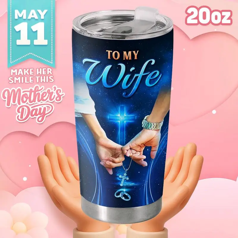 BNB Once Upon A Time Wife Tumbler, Stainless Steel 20ozCups, To My Wife Tumbler, Mothers Day Gifts, Anniversary Birthday For Wife Women, Gifts Husband