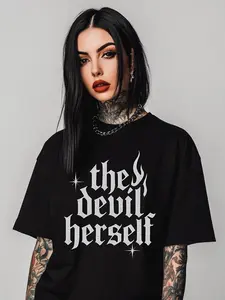 The Devil Herself Graphic Tee - My Haunted Space