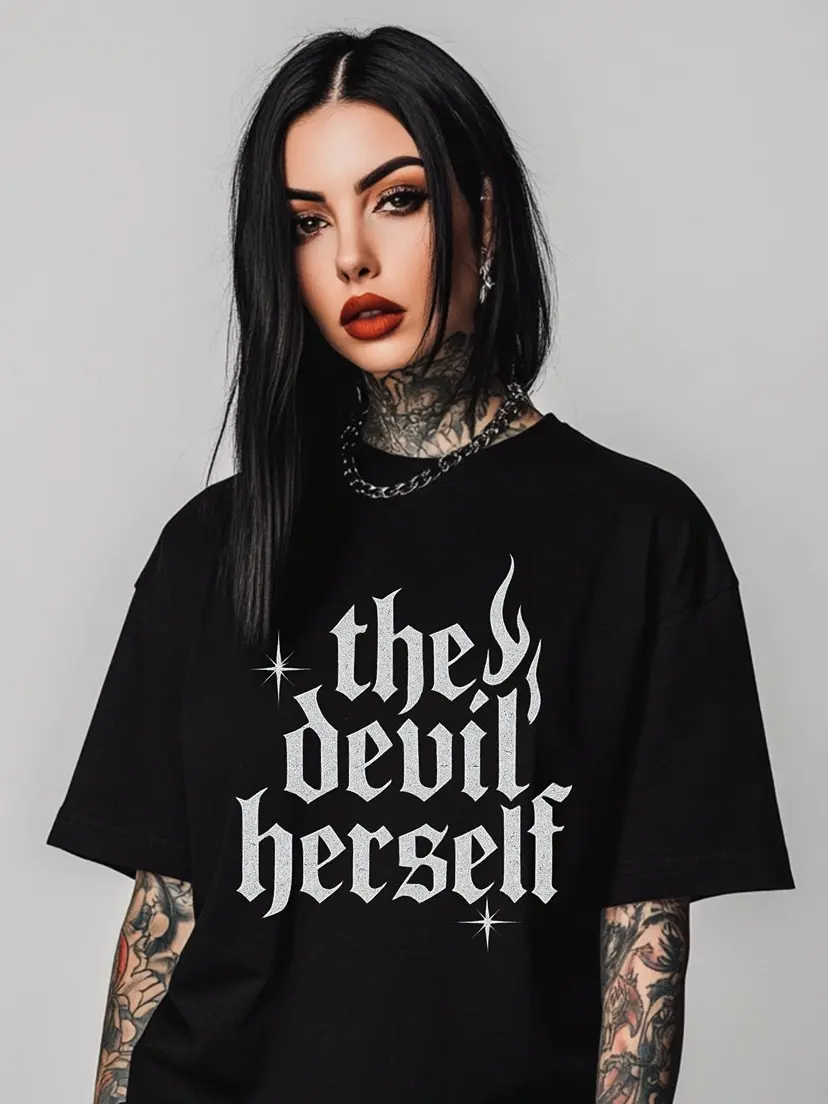 The Devil Herself Graphic Tee - My Haunted Space