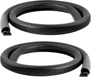 2 Pcs B Pillar Sealing Barrier - Weather Removal Guard For Car Soundproofed, Auto Finishing Edge Protector For SUV Truck RV | High Density Rubber Seal | Steel Frame with Buckle EPDM Rubber Strip