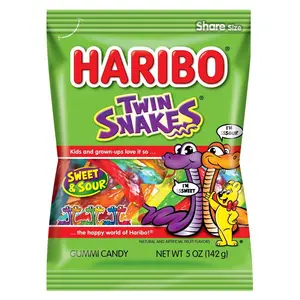 Haribo Twin Snakes Gummies 4Oz (113g) Snack Gummy