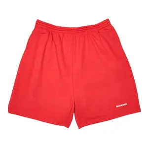 Balenciaga Embroidered Logo Sweatshorts Red White