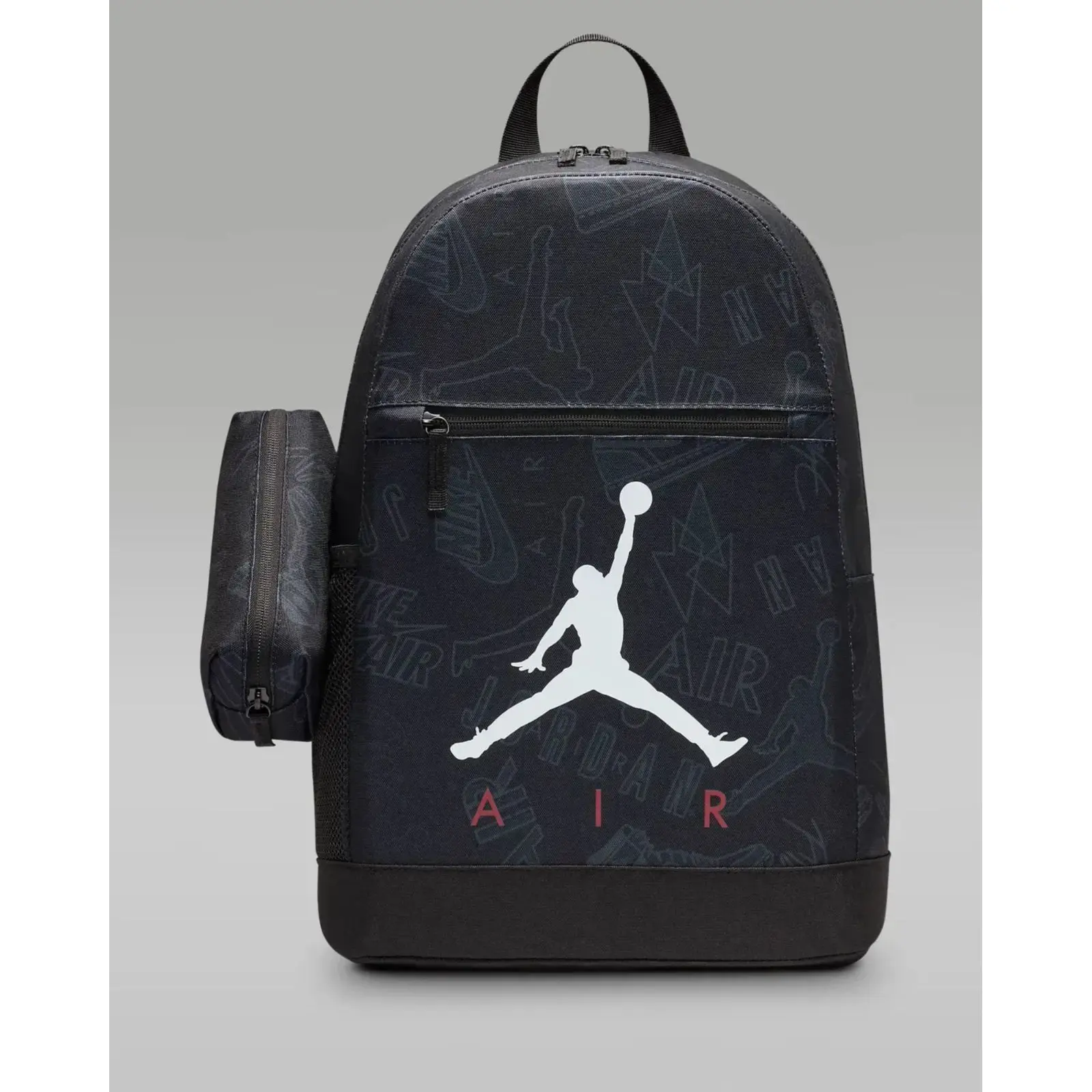 Nike Air School Backpack Black Gym Red 9A0503-KR5, School Backpack, Spacious Main Compartment, Multiple Storage Pockets, Adjustable Shoulder Straps, Durable Everyday Bag, Nike Sportswear Backpack