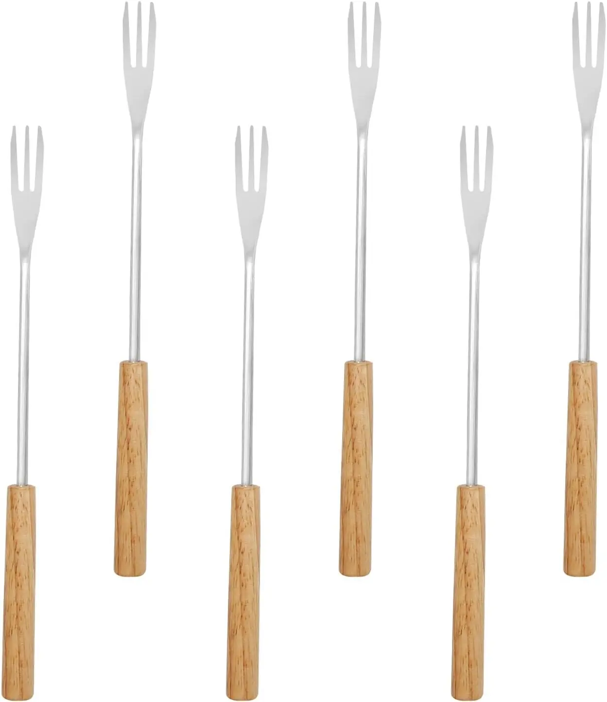Pack of 6 Fondue Forks Chocolate Cheese Dipping Set Candy Dipping Forks, DIY Baking Supplies Stainless Steel Cake Dipping Fork