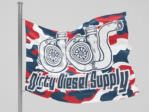 Dirty Diesel Supply Patriotic 3' x 2' flag Garage Banners