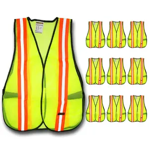 KwikSafety UNIVERSAL Breakaway Safety Vest (10 PACK) Snag Free Closure High Visibility ANSI OSHA Compliant PPE - Model No.: KS3322