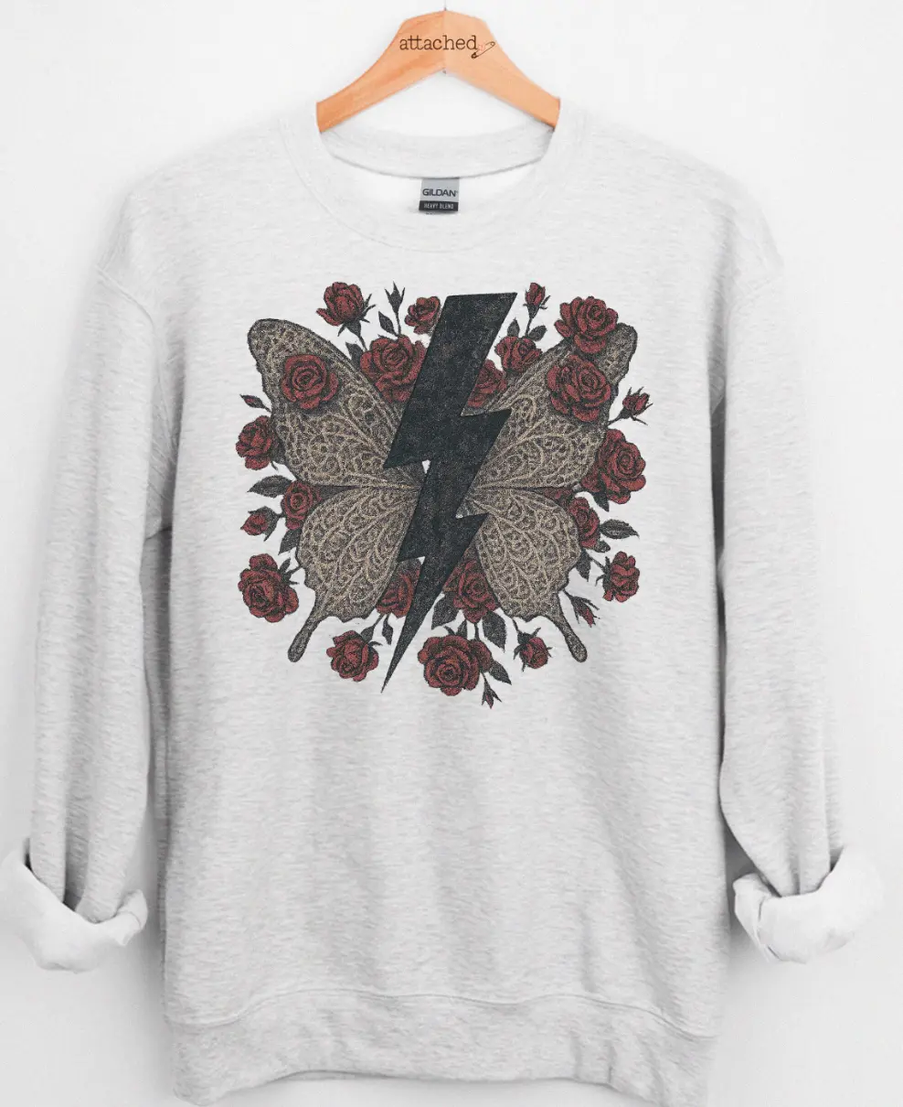 Butterfly Roses Graphic Top