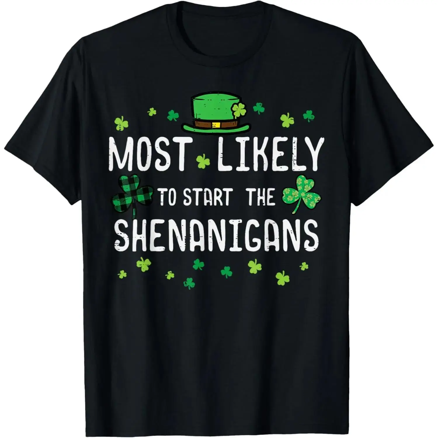 Women's St. Patrick's Day Shenanigans Graphic T-Shirt - Fun Kickoff Top for Men, Kids (Inclusive Unisex Style Option)