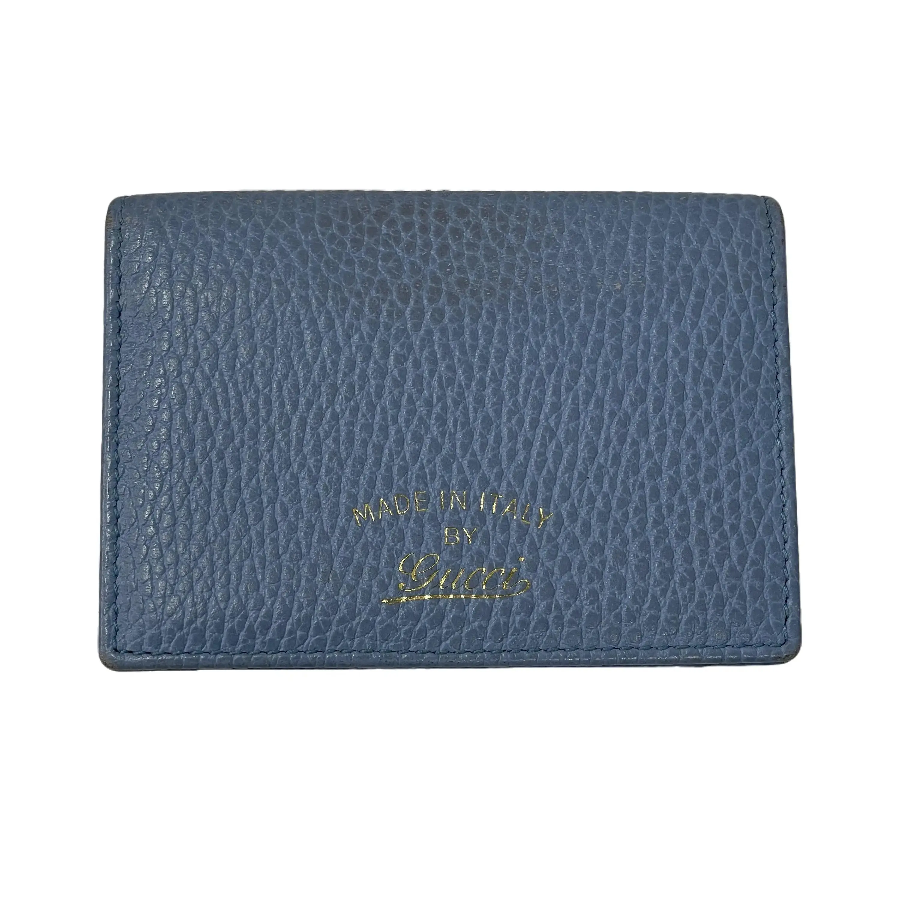 Pre-owned GUCCI Leather small leather goods Pebbled Made in Italy Card Wallet