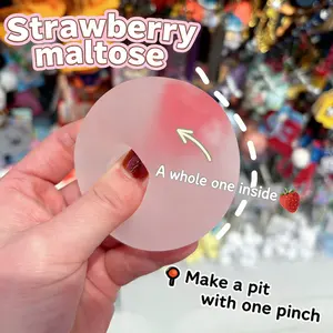 Strawberry Mochi Squeeze Toys Stress Relief and Vent Anger Fidget Toys Slow Rebound Stress Relief Toy Relieve Stress Squishy Toy