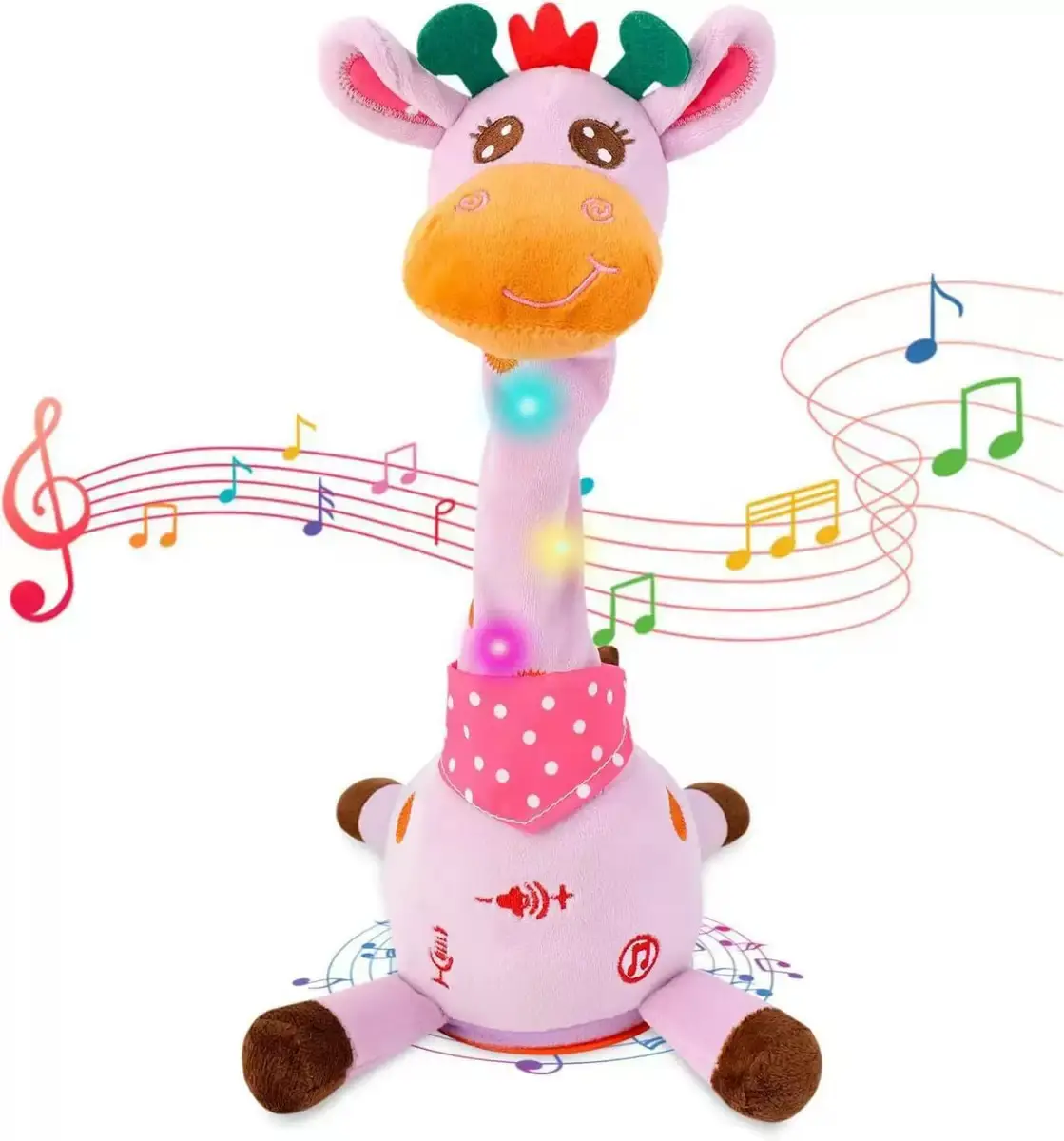 Emoin Dancing Talking Giraffe Baby Toy,Adjustable Volume Baby Giraffe Toys Singing10 Children's Songs Singing MimickingRecording Repeating What You Say forToddlers Montessori toys Dealsforyoudays