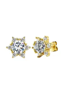 0.5-1 Carat Moissanite Snowflake Earrings, Ear Studs, S925 Silver Jewelry, Fashion Gift for Men & Women, Birthday, Valentine's Day, Mother's Day
